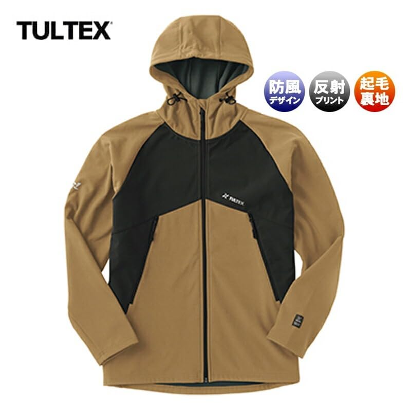 EVERSOUL TULTEX Windbreaker Mountain Parka Windproof and Fleece for Outdoor Walking and X Size Jacket, Cold-Resistant Activities, Running, Men's