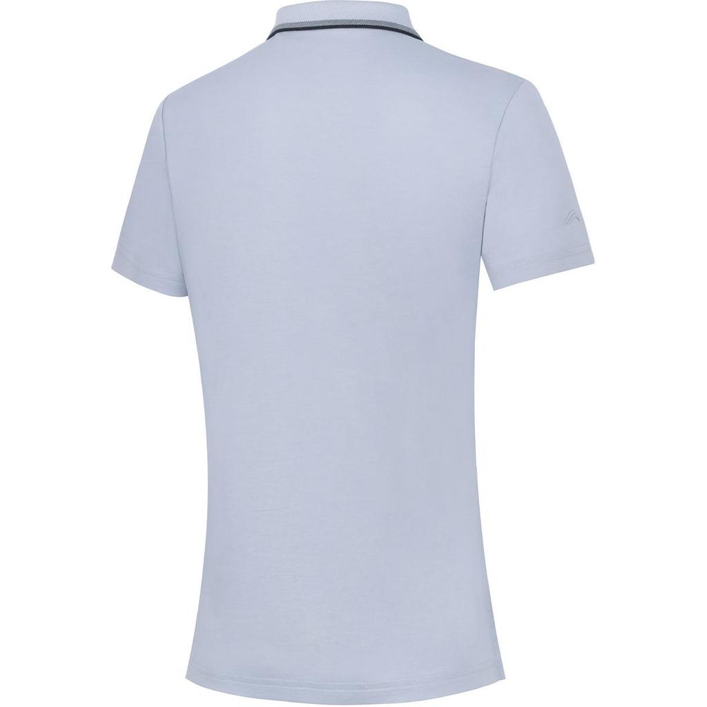 Li Ning Group Purchase Series Solid Color Breathable Versatile Casual Sports Polo Shirt Women Tops Dove-Gray APLU192-10