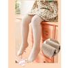 LOLANTA Kids' Thick Knit Tights with Feet, 3-Pair Set, Black and White, Apricot, Ages 3-5