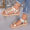 Summer New Flat Women Shoes Hemp Rope Set Foot Beach Sandals Women Outdoor All-match Casual Slippers Large Size Women Sandals