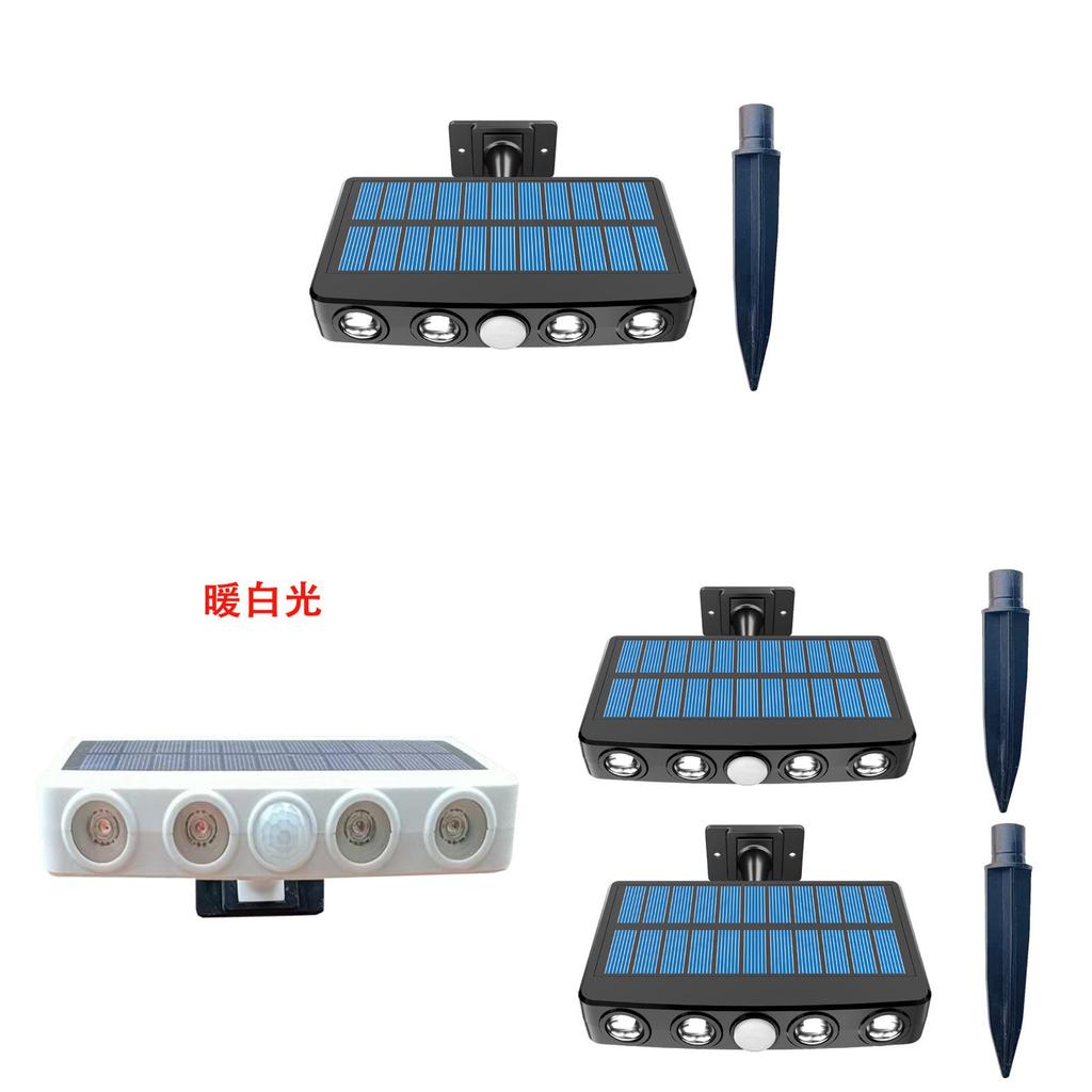 Solar Sensor Wall Light Waterproof Garden Decor With Rgb And Warm White Led For Outdoor Yard
