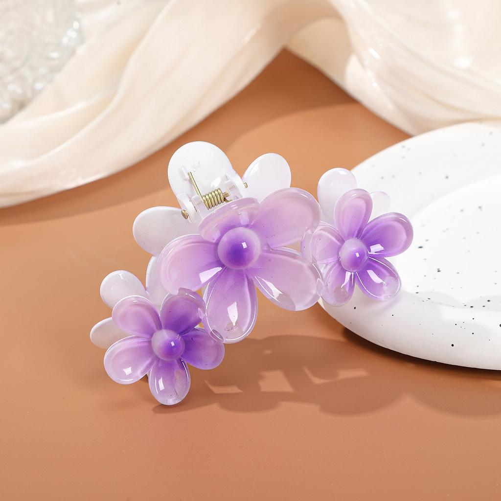 Elegante Farbverlaufs-Blumen-Haarklammern Damen Blütenblattform Trendige Klammern Klemme Haarnadel Süße Mädchen Haarschmuck Geschenke