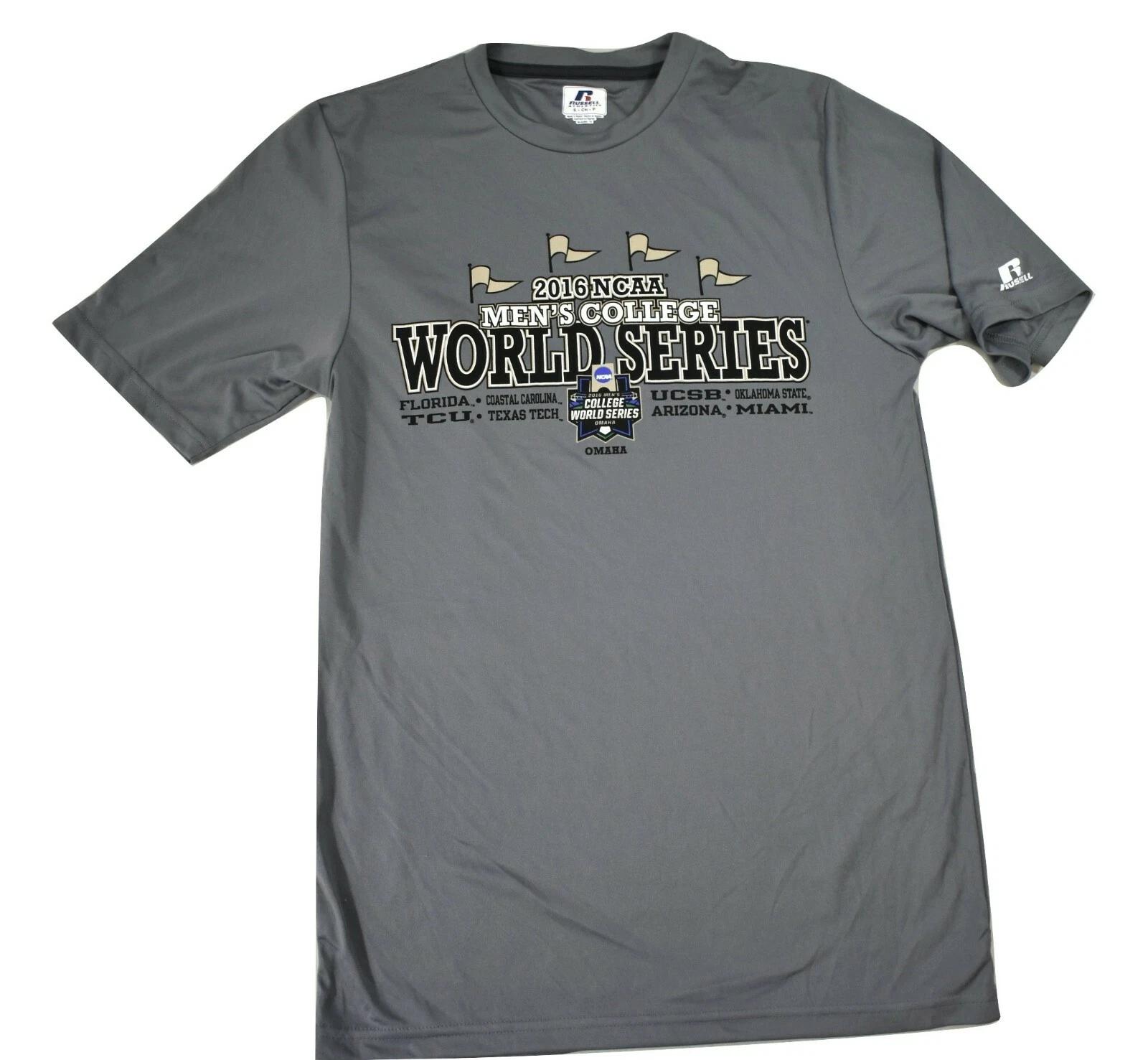 

Russell Athletics Mens College World Series 2016 Dri-Power Shirt New S-2XL 4XL