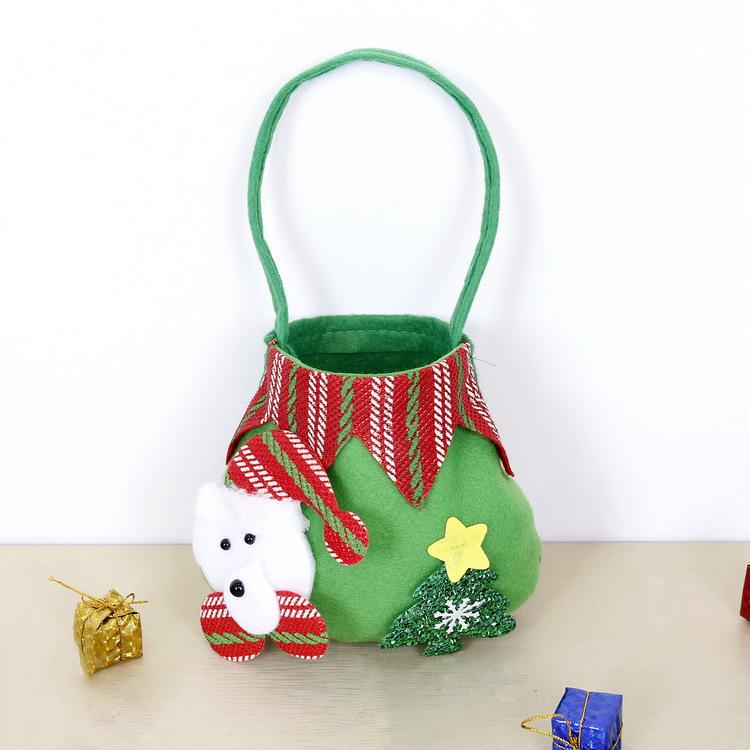 Christmas Gift Bags: Santa, Snowman & Reindeer Apple Totes for Kids' Candy