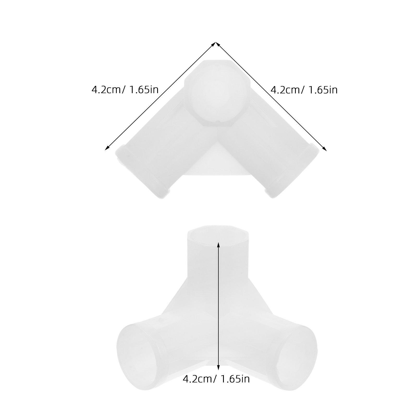 

10Pcs Closet Rod Connector Piece Sturdy Plastic 3 Way Tee Fitting Quick Connect Rod Joint for Canvas Wardrobe Shoe Organizer 4.2X4.2X4.2CM