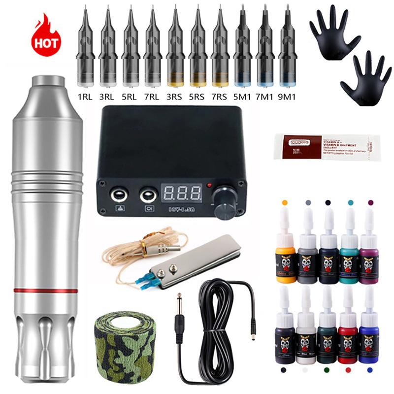 

Набір ручок для татуювання Набір ручок Mada Machine Tattoo Tattoo Tattoo Mada Machine Set Tattoo срібний