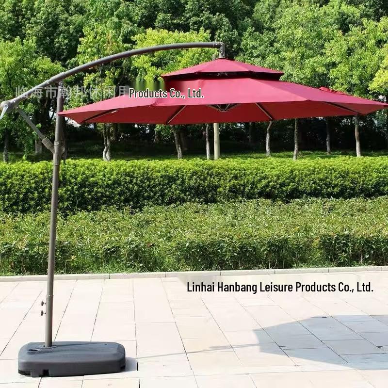 Waterproof Outdoor Sunshade Banana Umbrella for Patio, Garden, Hotel, or Beach