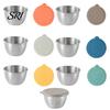 Travel Condiment Container Salad Dressing 1.6oz Leakproof Airtight Dip with Lids Reusable Lunch Box Sauce Holder Stainless Steel Cups for Boxes