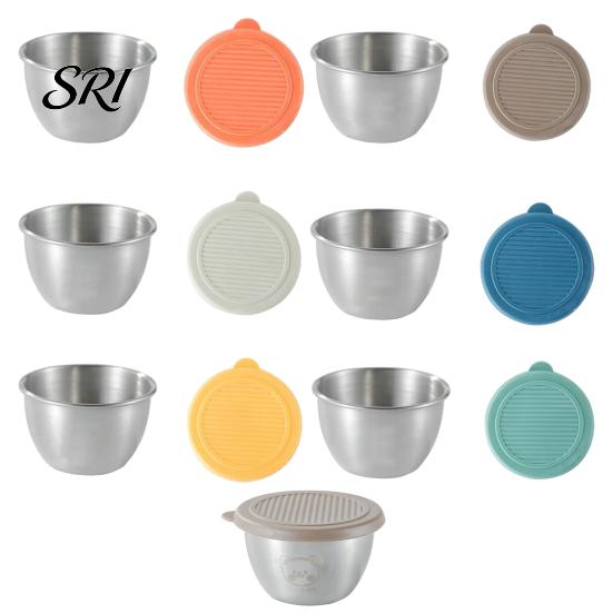 Travel Condiment Container Salad Dressing 1.6oz Leakproof Airtight Dip with Lids Reusable Lunch Box Sauce Holder Stainless Steel Cups for Boxes
