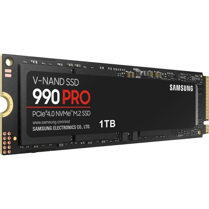 Samsung 990 PRO - Interne SSD - 1 TB - NVMe M.2 PCIe 4.0x4 - Lesegeschwindigkeit bis zu 7.450 MB/s