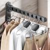 New Folding Wall-Mounted Clothes Hanger Wall Mounted Durable Storage Hanger Stainless steel Closet Retractable Hook Home