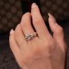 Fashion Inlaid Diamond Water Droplet High-end Ring Two-piece Set Single Diamonds Design Ring Unique Party Fine Jewelry Gift