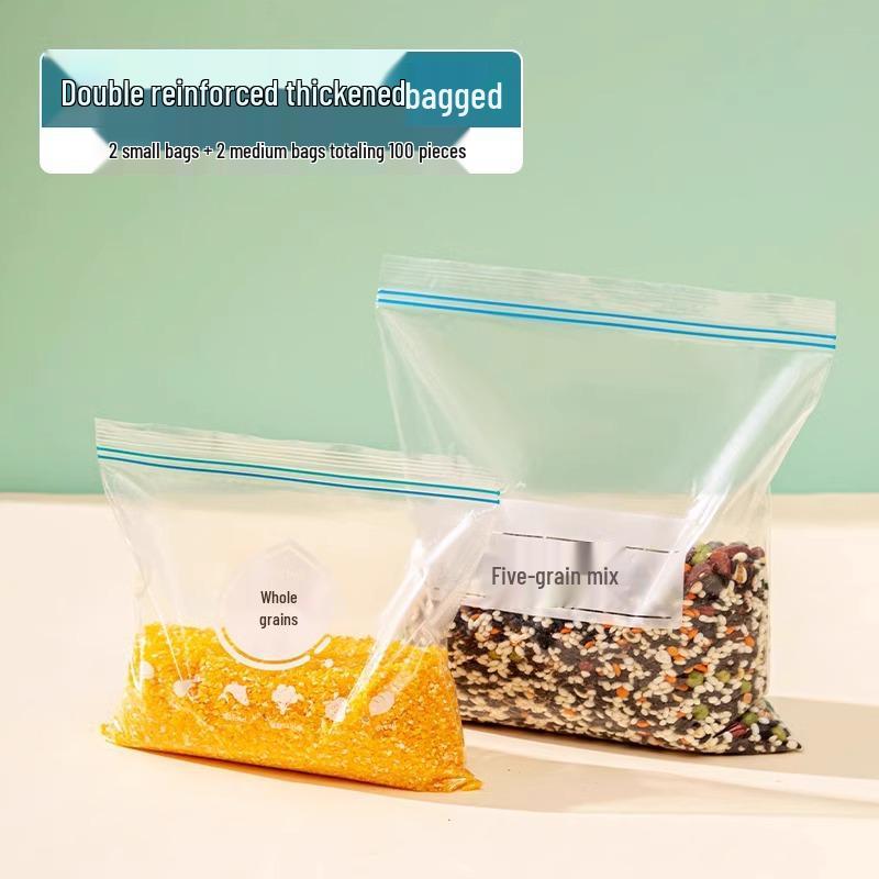 Zesílené mrazicí sáčky se zipovým uzávěrem pro domácí skladování potravin