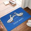 1pcs Goose Bumps Funny Duck Doormat Flannel Non Slip Washable Entry Rug for Bathroom Kitchen Living Room