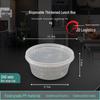 Disposable Transparent Food Container with Lid