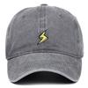 Unisex Retro Washed Embroidery Baseball Cap with Soft Brim and Sun Protection