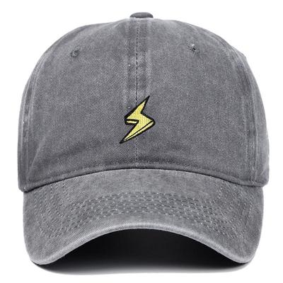 Unisex Retro Washed Embroidery Baseball Cap with Soft Brim and Sun Protection
