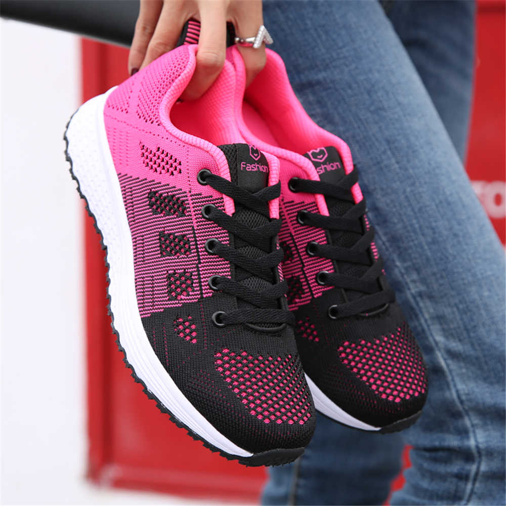 Net Flat Sole Women's Sports Shoes Flats Walking Sneakers Skates For Women Special Wide Top Sale First Degree Brand Tnis