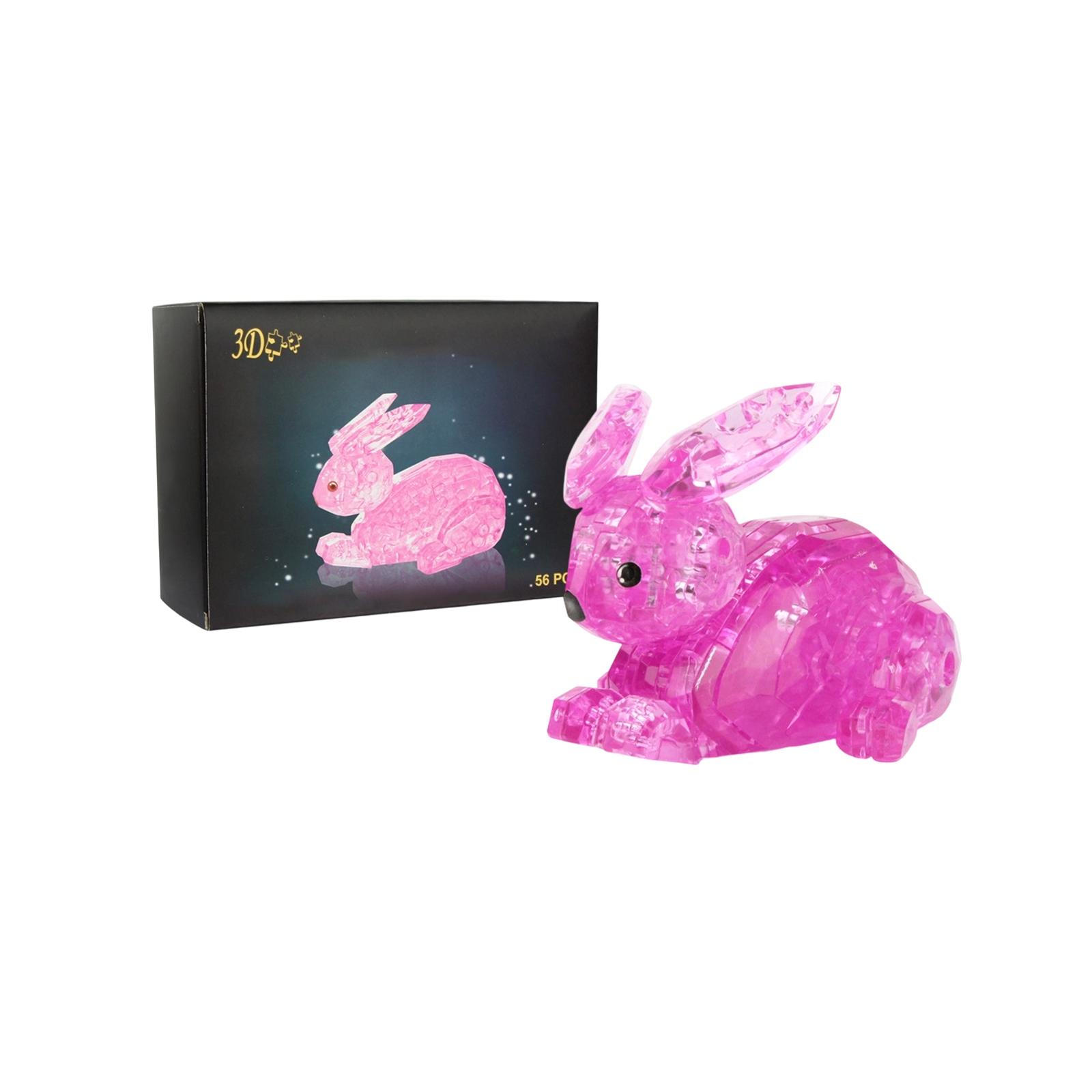 

3D Crystal Building Block Bunny, Crystal Red And DIY Educational Toy Birthday Gift розовый