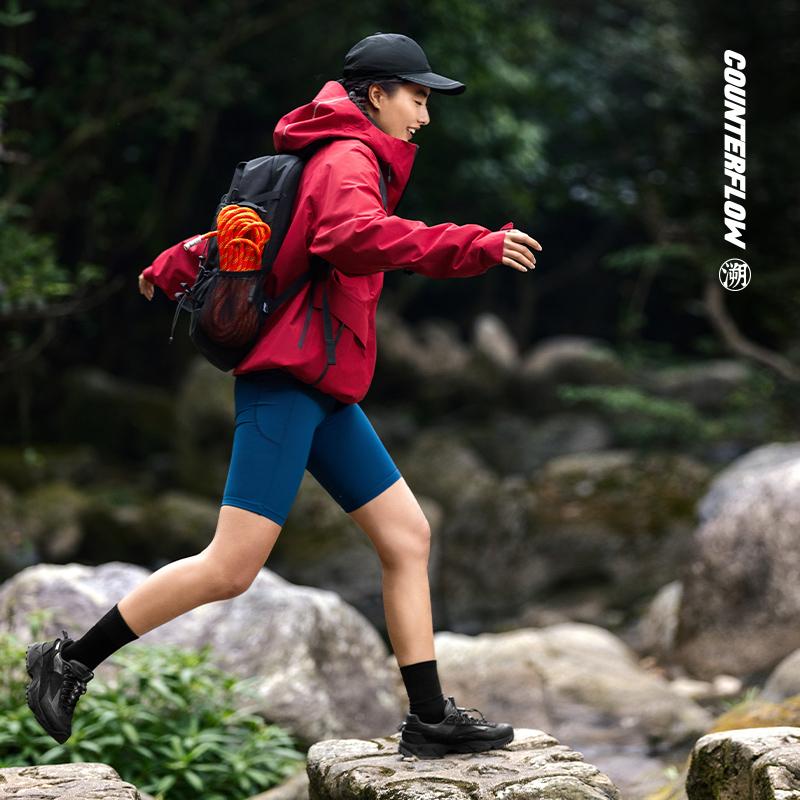 Li Ning Outdoor CF Tracing, Wild Xingshan PRO Reflective Cushioning Waterproof Low top Casual Shoes Women's Black AGLU152-4