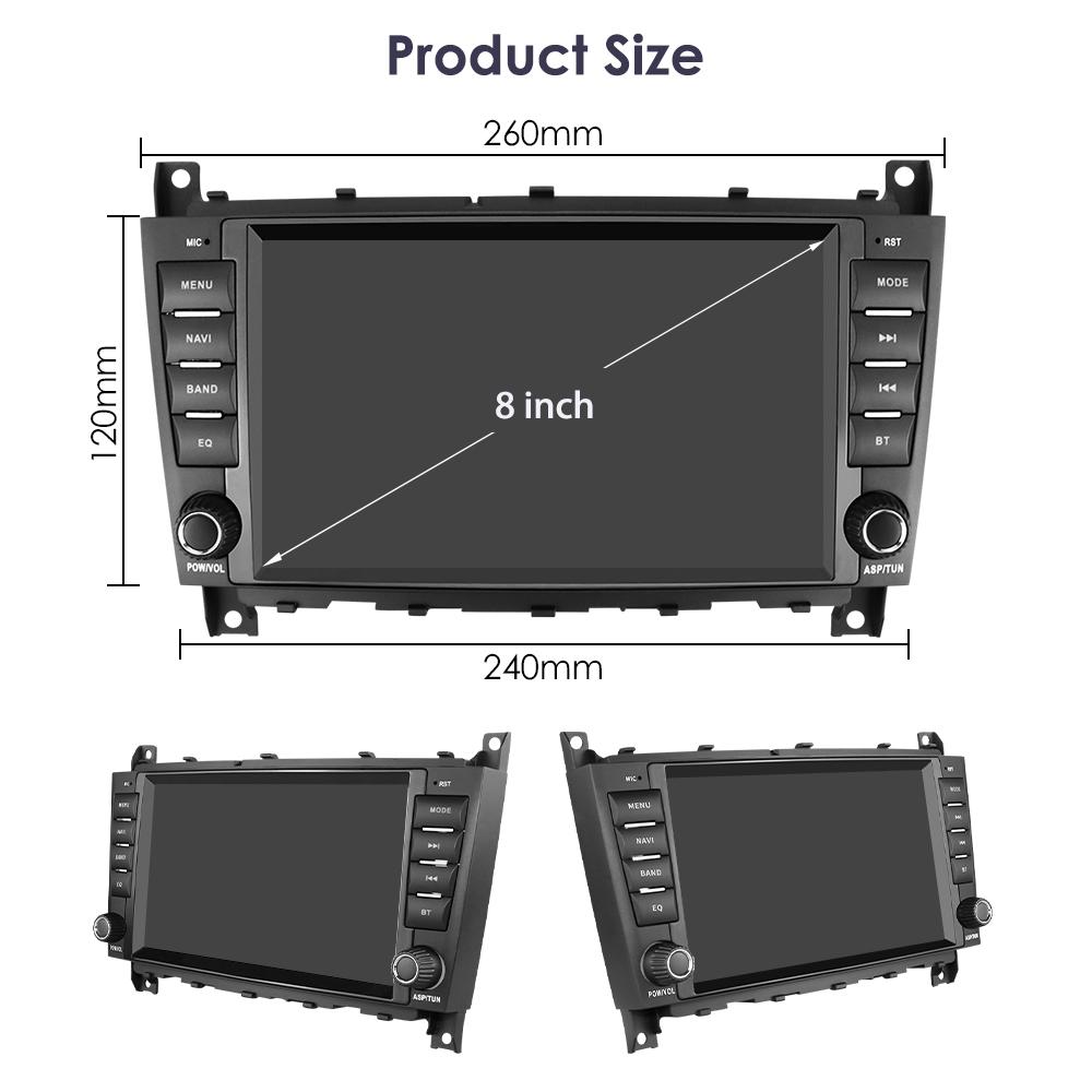 OSSURET 8'' 7862 AI 2din Android Auto-Multimedia-Player für Mercedes Benz C-Klasse W203 W209 C180 W219 2004 - 2011 GPS Carplay Auto Intelligent 4G RDS