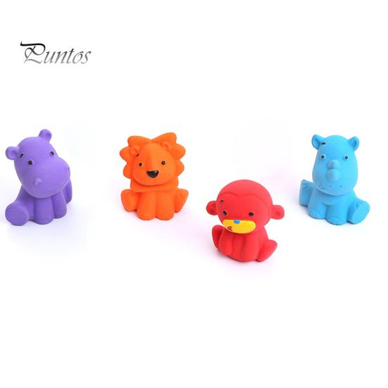 Dog Chew Toy Bite-Resistant Soft Teeth Cleaning Built-in Sounder Cartoon Grinding Animal Shape Oral Care Puppy Squeaky for Training