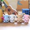 Adorable Plush Milk Tea Cup Keychain Soft Cartoon Animal Bag Ornament