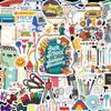 50 Waterproof Back-to-School Cartoon Graffiti Sticker Sheets for Notebooks, Stationery, and Phone Decoration
