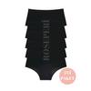 Women's High Waist Panties Cotton Lycra Bato Black 5 Pack Daily Women's High Waist Panties