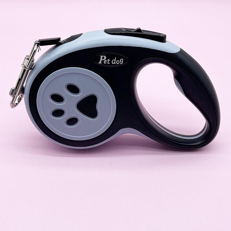 

3m 5m Nylon Pet Dog Leash Automatic Retractable Extending Rope Puppy Walking Running Traction Roulette For Small Big Dogs Cats 3m чорний