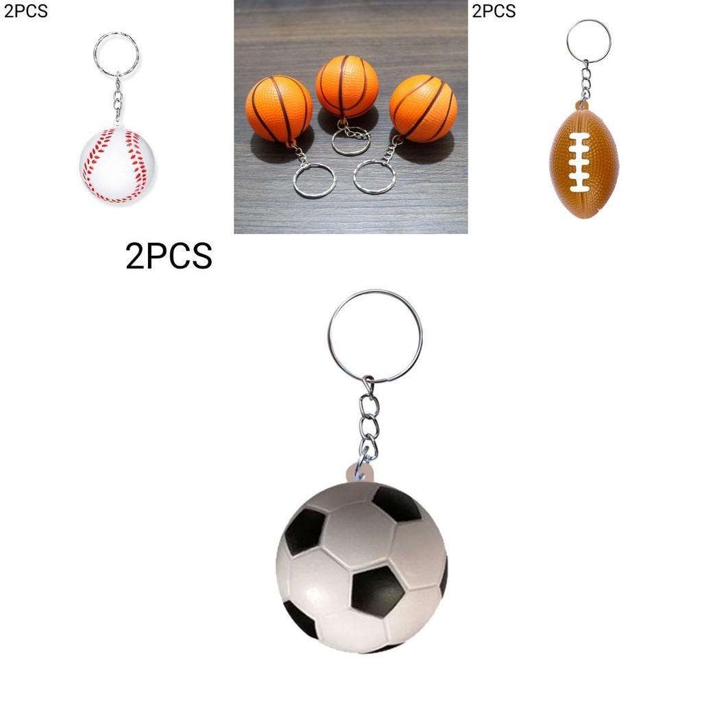 Trending Pu Basketball Keychain Foam Soccer Kids Sports Toy Decorative Pendant Activity Small Gift