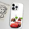 Cars L-Lightning M-McQueen Phone Case Soft Transparent Case For IPhone 17 16 15 14 13 12 11 Pro Max Mini Plus Shockproof Cover