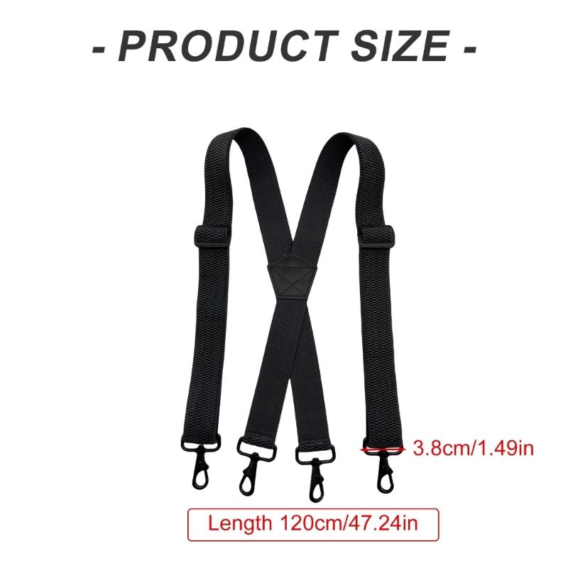 Stylish Classical Suspenders Adjustable Suspenders Elastic Chain Metal Clip Dark Elastic Belt for Wedding Business Wear