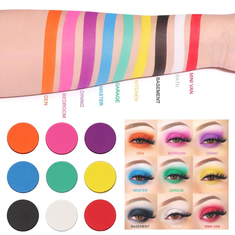 9-Farben Lidschatten Matte Lidschattenpalette Langanhaltend Wasserdicht Farbe Lidschatten