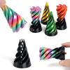 3D Printed Spiral Fidget Toys Decompression Spinning Three-Dimensional Structure Fingertip Dual Color Stress Relief Toy Desk Toy