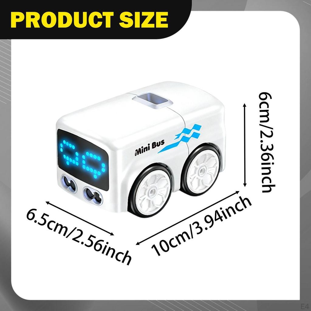 Mini Remote-controlled Bus, Inductive Educational Toy with Gesture Tracking for Children.