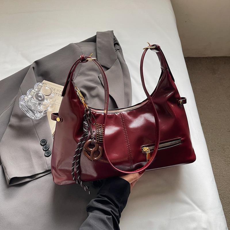 New Trendy Bag Fashionable Women's Niche Casual Versatile Commuter Retro Shoulder Bag Tote Bag Underarm Bag