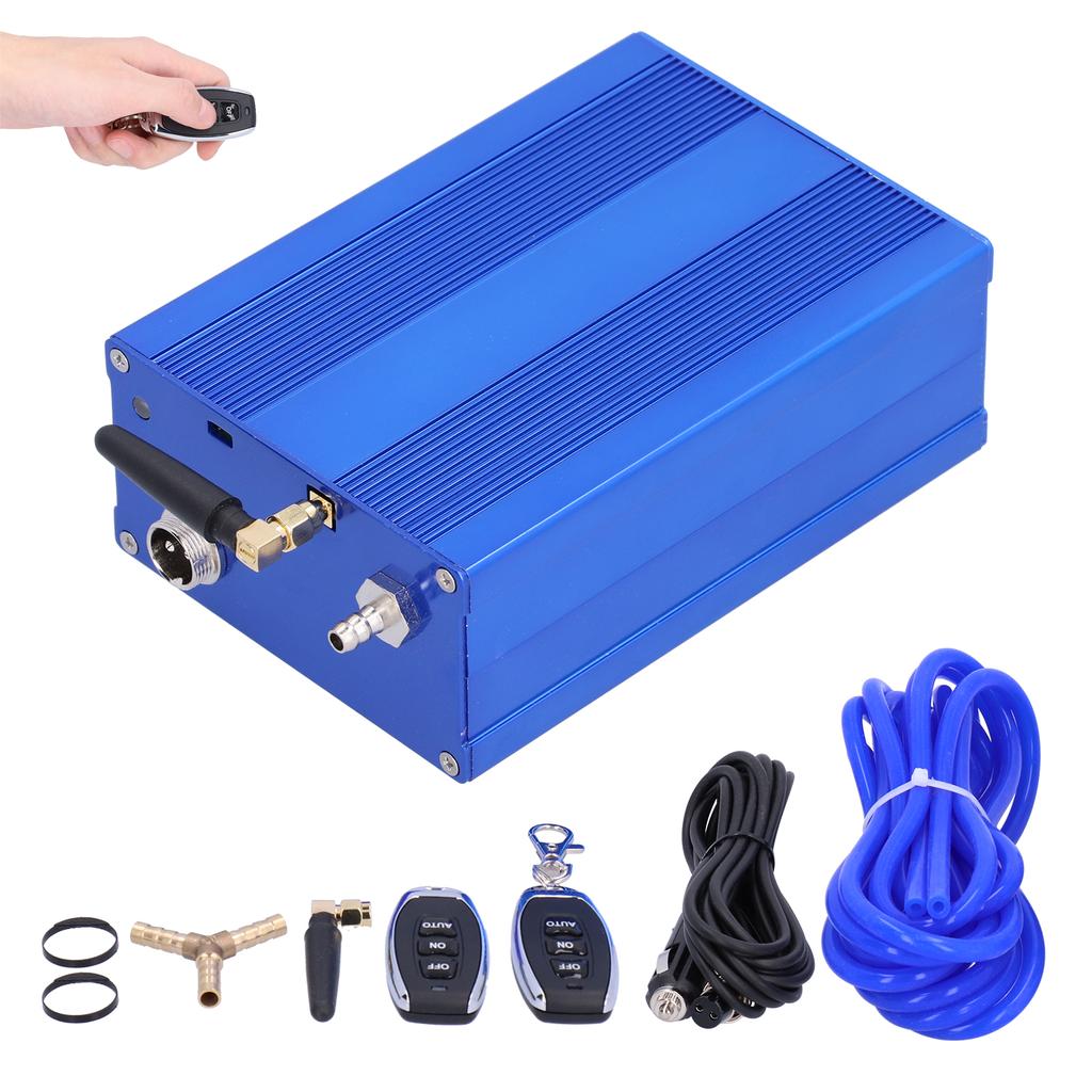 Kit valvola di scarico auto con telecomando elettrico, dispositivo di controllo del vuoto, componenti automobilistici blu