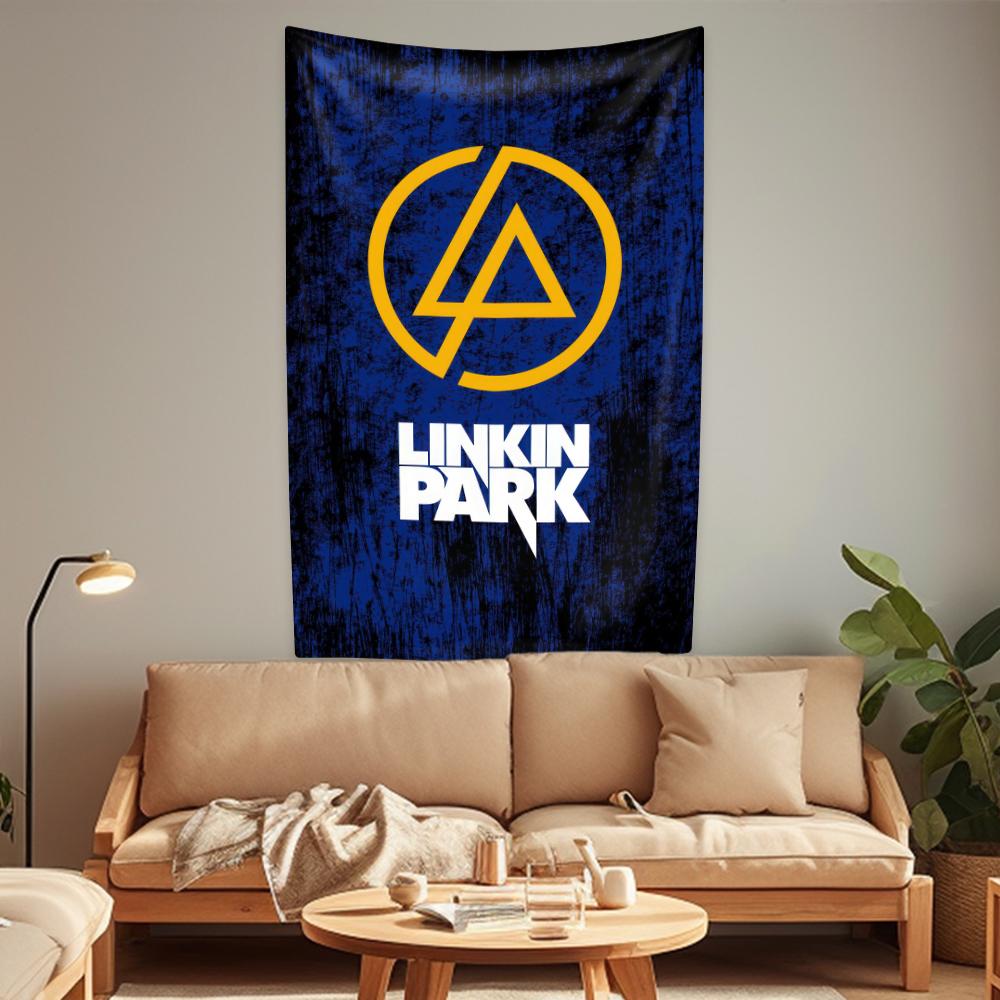 Rock And Roll Music Tapiserie Linkinparks Rocková Kapela Domácí Dekorace Nástěnná Závěsná Látka na Pozadí do Ložnice Koleje Dekorace na Koncert