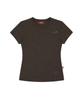S'EST Crop Eyelet Cut-Out T-Shirts Dark Brown