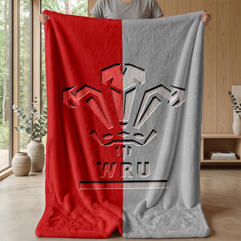 Coperta in Flanella Pile Rugby Galles Coperta Calda e Accogliente per Divano Letto Viaggio Uso in Tutte le Stagioni