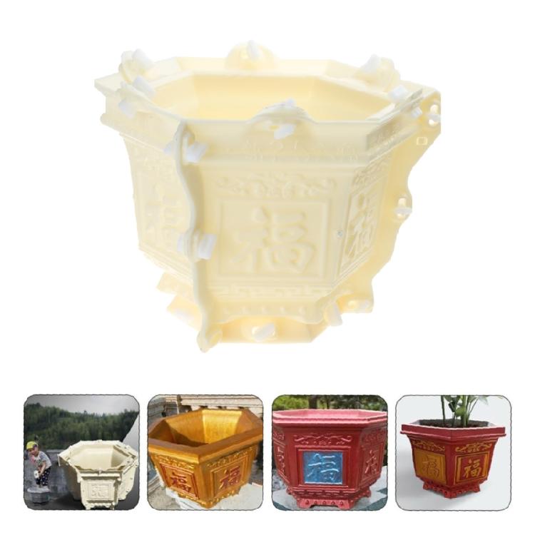 Tall Planter Mold DIY Hexagonal Flower Pot Mold Flower Container Mold for Plant