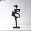 Kreatywna Pusta Geometryczna Metalowa Statua Dekoracja Biurka Ozdoby Minimalistyczna Abstrakcyjna Rzeźba Artystyczna Estetyczna Dekoracja Pokoju
