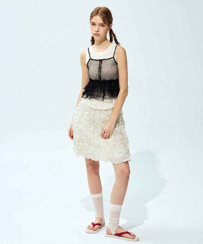 Waiowai Wrinkle Dot Midi Skirt_2 Colors