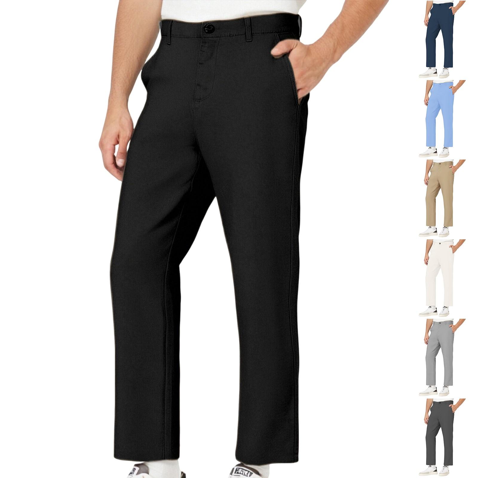 

Men s Casual Loose And Comfortable Casual Pants Cotton Linen Printed Drawstring Trousers L чорний