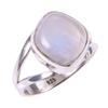 Natürlicher Regenbogen Mondstein Edelstein Handgefertigt 925 Sterlingsilber Ring Gr.6 i9t71