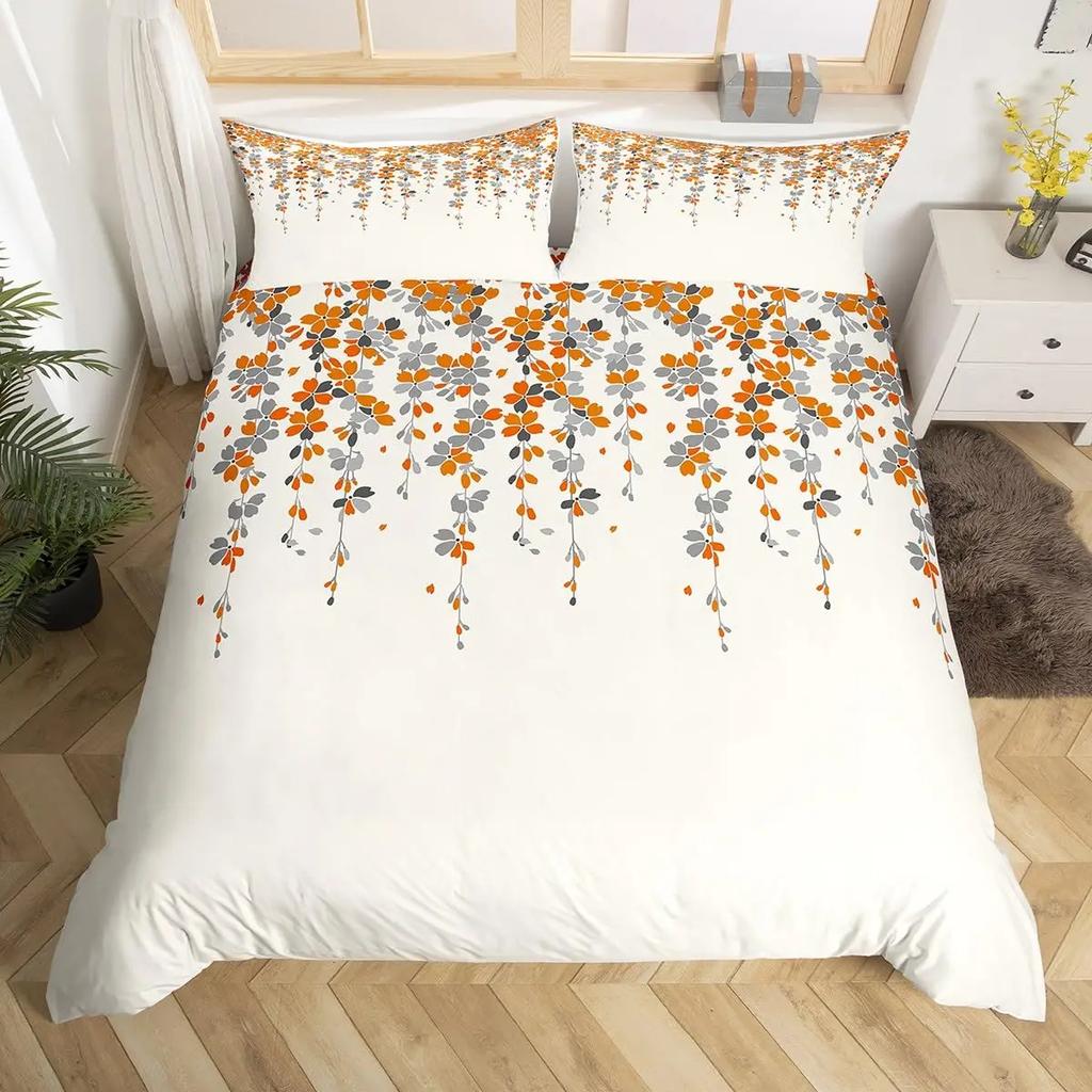 Akvarellgradient Påslakan Queen Abstrakt Körsbärsblom Sängklädesset Natur Botaniskt Täcke Mjukt Boho Quiltöverdrag