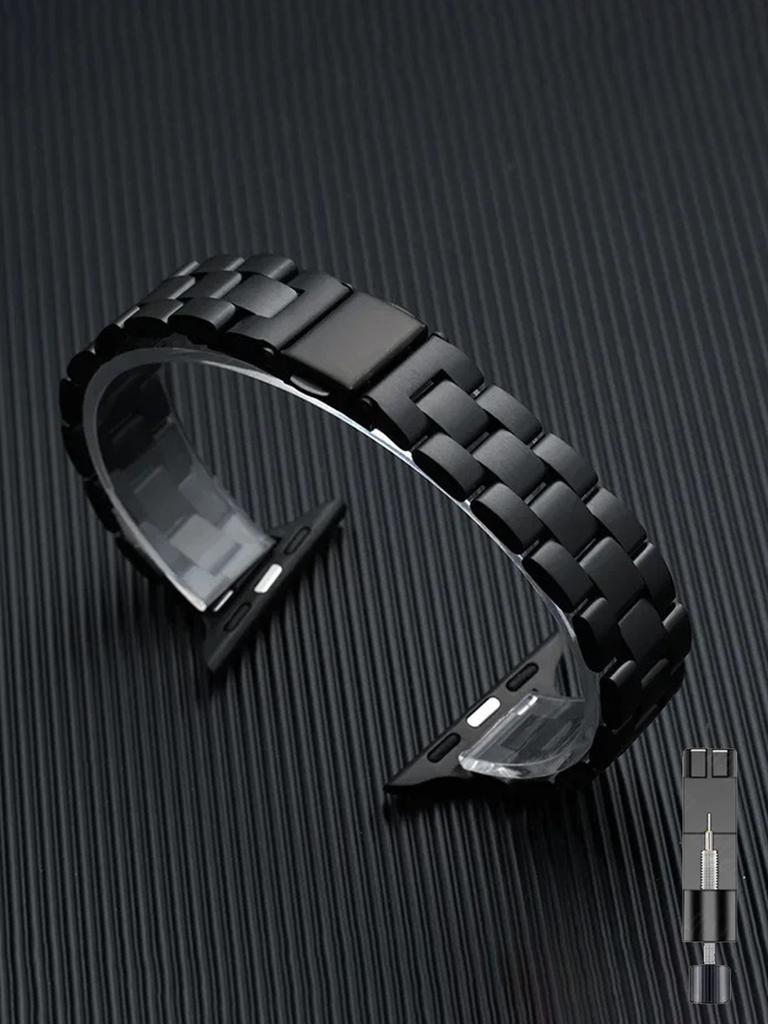 1Pc Thin Replacement Band Compatible with iWatch Ultra SE Series 11 10 9 8 7 6 5 4 3 2 1 Stainless Steel Metal Wristband Women Men