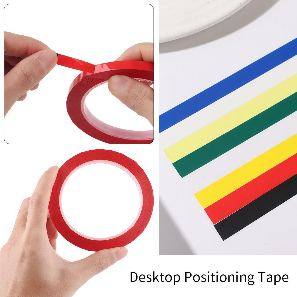1 Rotolo 3/5/8mm Larghezza Nastro di Posizionamento per Scrivania Multicolore Impermeabile Isolante Nastro Segna-Tracce Senza Residui Griglia Linea Disegno Ufficio