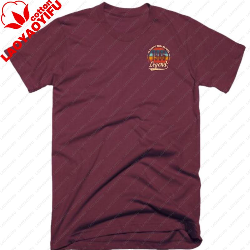 40. Geburtstag Grafik T-Shirt Klein 40 Jahre Großartig Sein Legende Geboren 1986 Lustiger Witz Fans Geschenk Streetwear Unisex T-Shirt Top